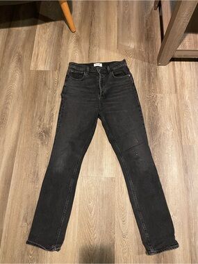 Agolde Black Straight-Leg Jeans